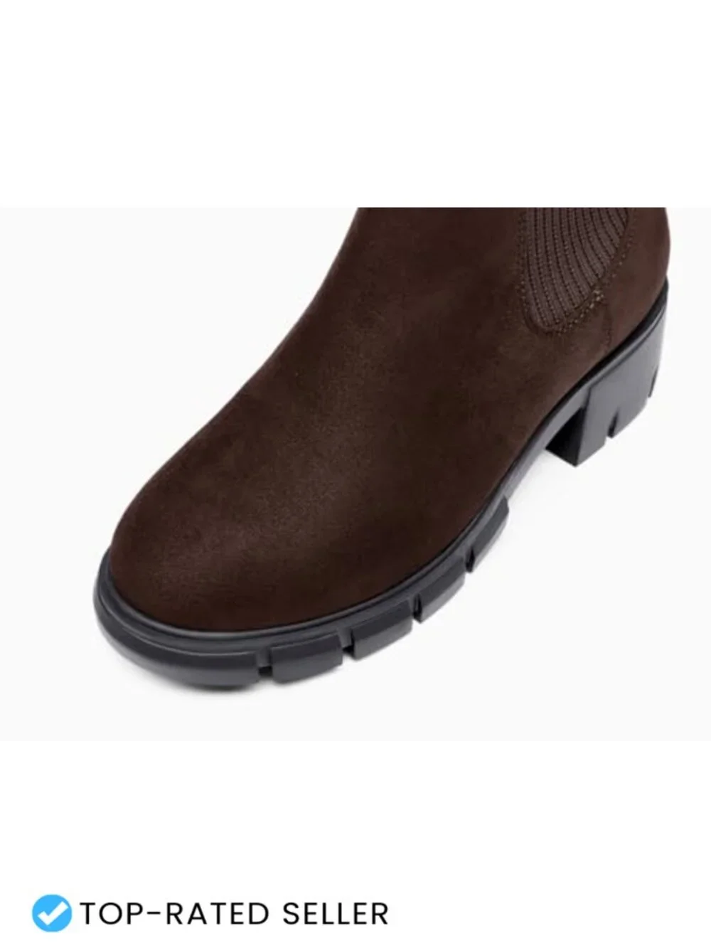 Women's Chunky Block Heel Ankle Boots Lug Sole Non-Slip Comfortable Faux